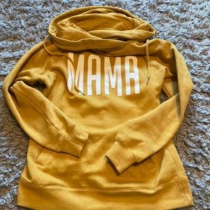Mama Mustard Funnel Hoodie- Right Here At Home